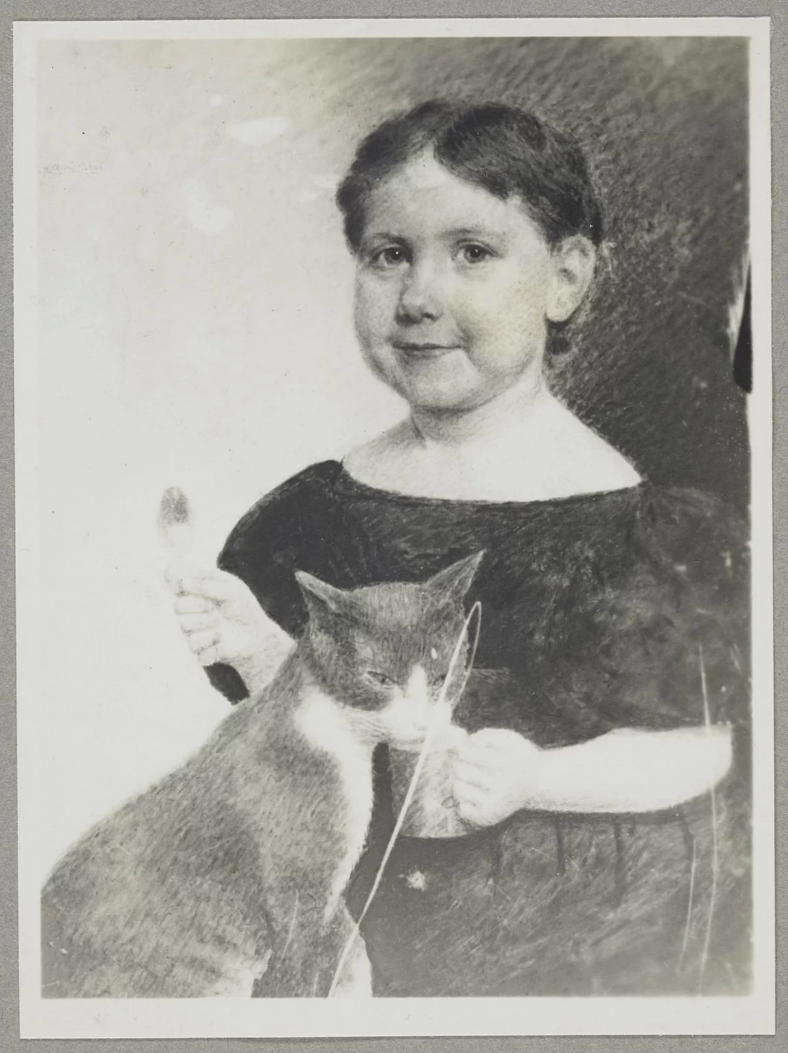 Ritratto di Sarah Appleton e il gatto